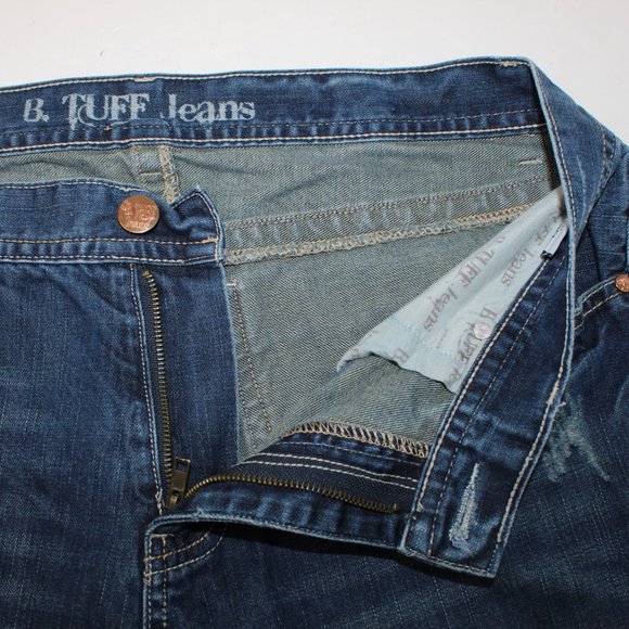 B. Tuff Distressed 5-Pocket Men's 32 x 34 Dark Was - Picture 10 of 14